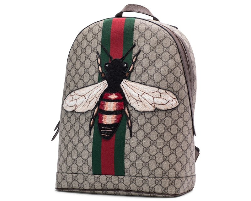 Gucci Animalier Web Backpack Monogram GG Supreme Stitched