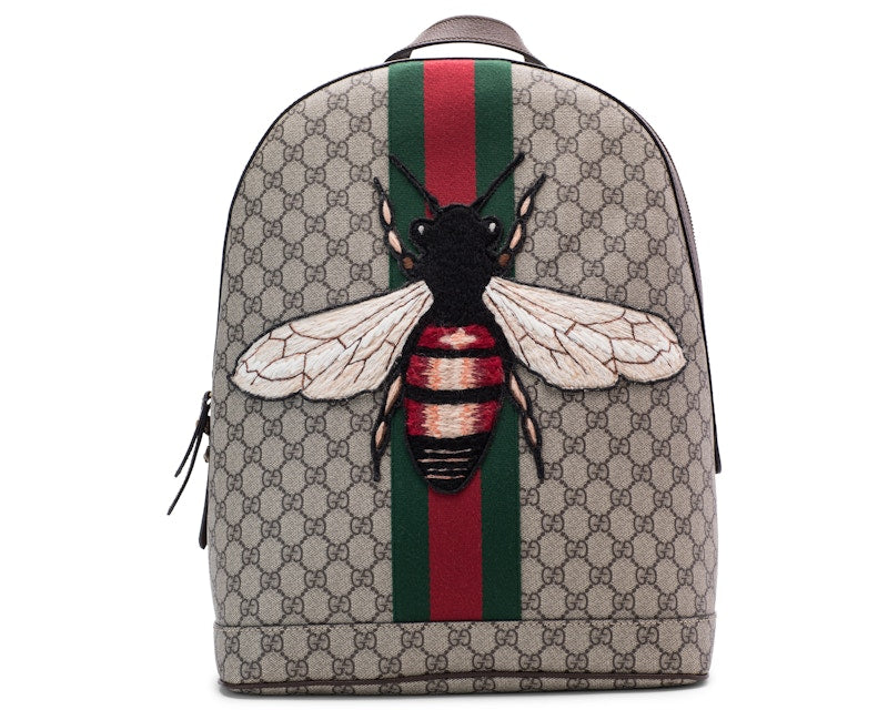 Gucci Animalier Web Backpack Monogram GG Supreme Stitched