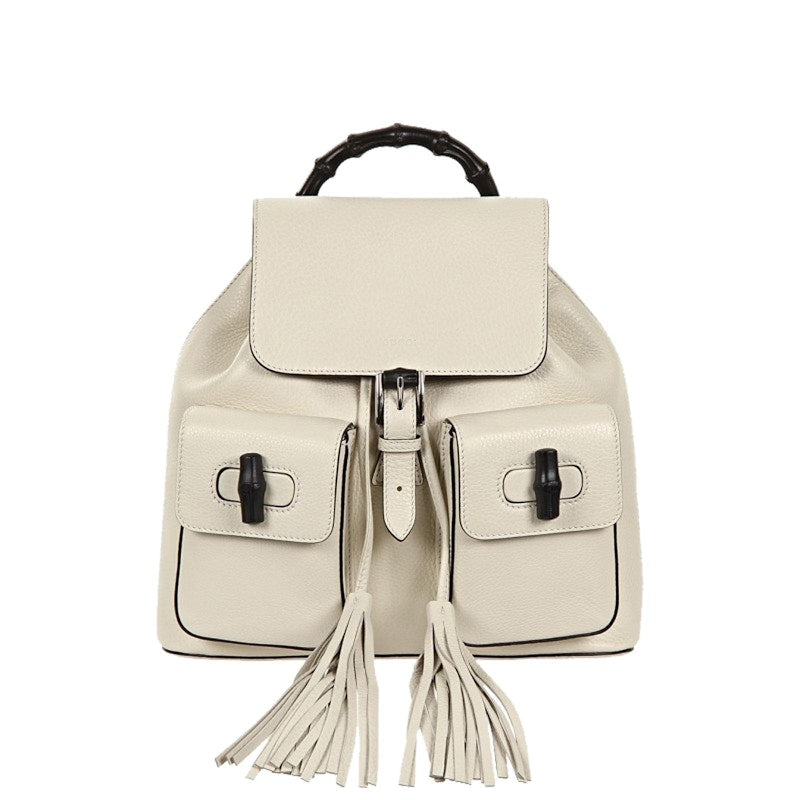 Gucci Bamboo Backpack GG Off White