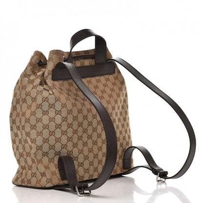 Gucci Drawstring Backpack Monogram GG Beige/Brown
