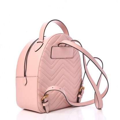 Gucci GG Marmont Backpack Matelasse Light Pink