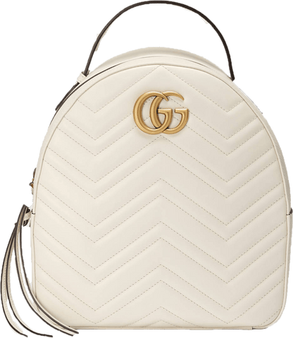 Gucci GG Marmont Backpack Matelasse White