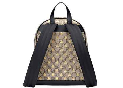Gucci Backpack GG Supreme Gold Bees Small Beige/Ebony/Black