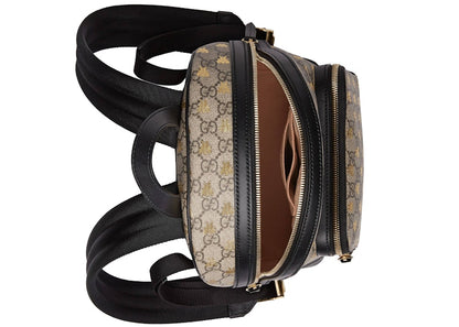 Gucci Backpack GG Supreme Gold Bees Small Beige/Ebony/Black