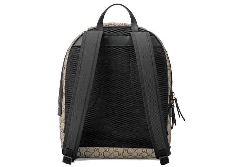 Gucci Backpack GG Supreme Kingsnake Print Beige/Ebony