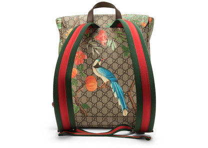 Gucci Backpack GG Supreme Monogram Tian Print Brown/Red/Yellow