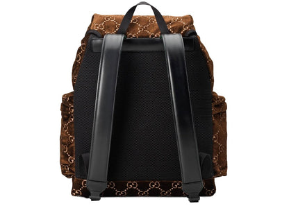 Gucci Backpack GG Velvet Medium Brown