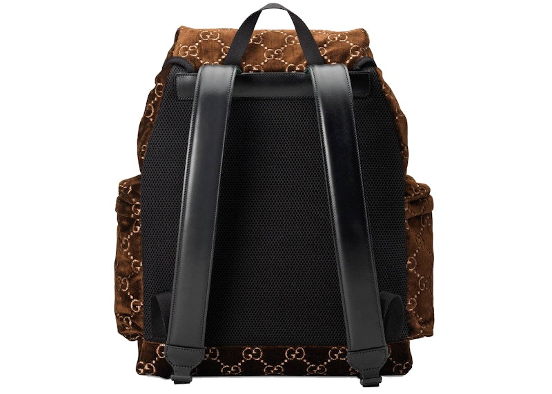 Gucci Backpack GG Velvet Medium Brown