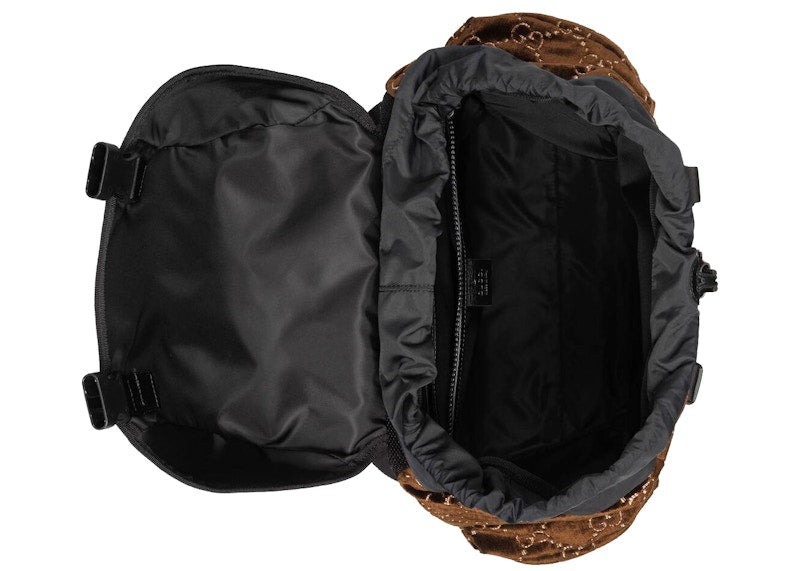 Gucci Backpack GG Velvet Medium Brown