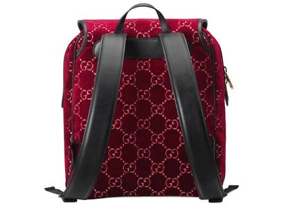 Gucci Backpack GG Velvet Small Red