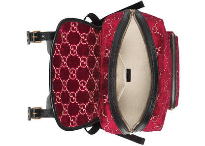 Gucci Backpack GG Velvet Small Red