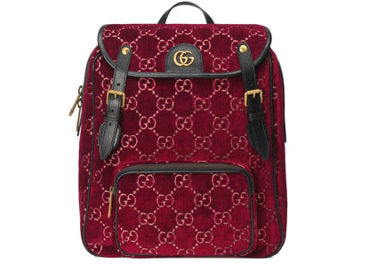 Gucci Backpack GG Velvet Small Red