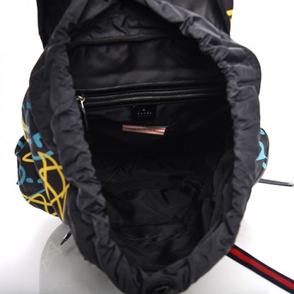 Gucci GucciGhost Techpack Backpack Graffiti Print Black/Multicolor