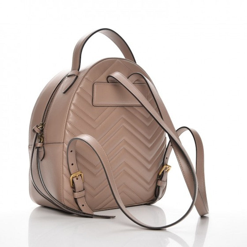 Gucci GG Marmont Backpack Matelasse Dusty Pink