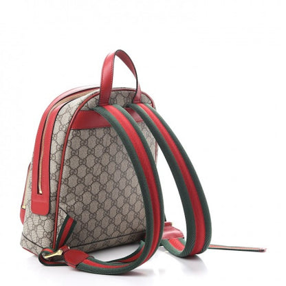 Gucci Backpack Monogram GG Supreme Flower Snake Patches Small Red