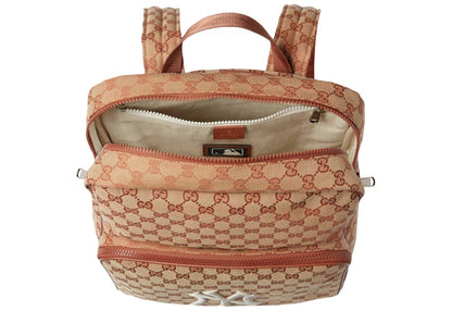 Gucci Backpack NY Yankees Medium Brick Red/Beige