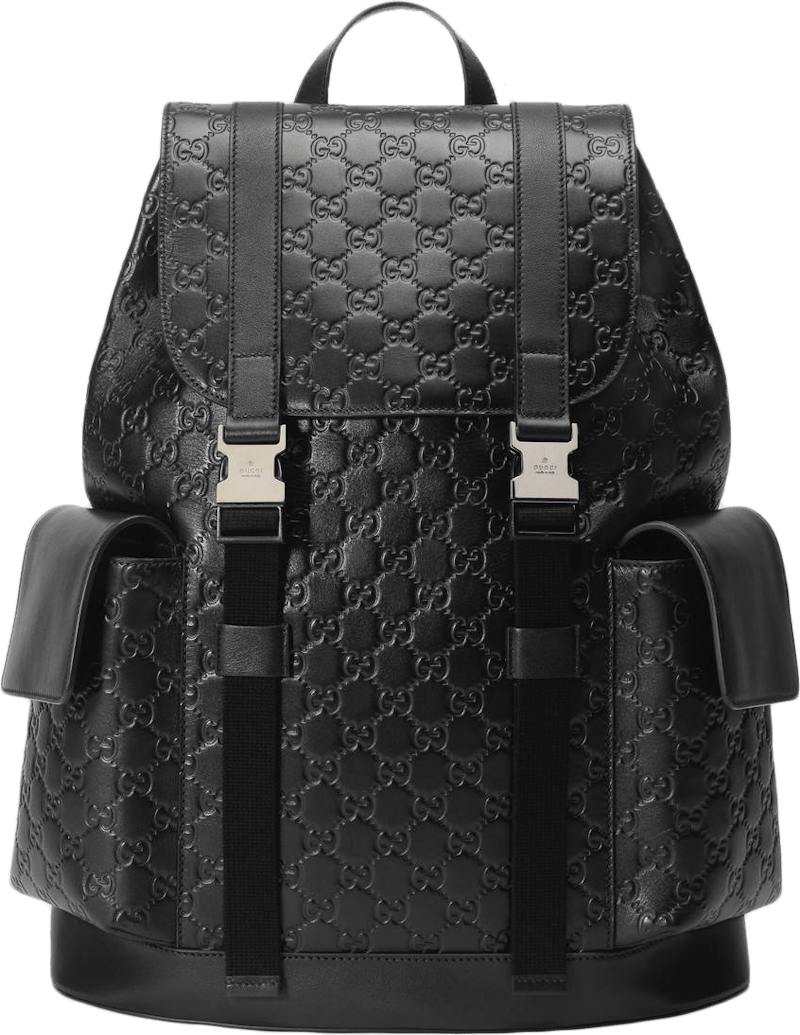 Gucci Signature Backpack Monogram GG Debossed Black