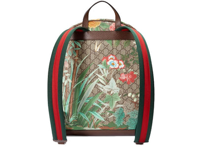 Gucci Tian GG Supreme Backpack Monogram GG Floral Pattern Beige/Ebony/Multicolor
