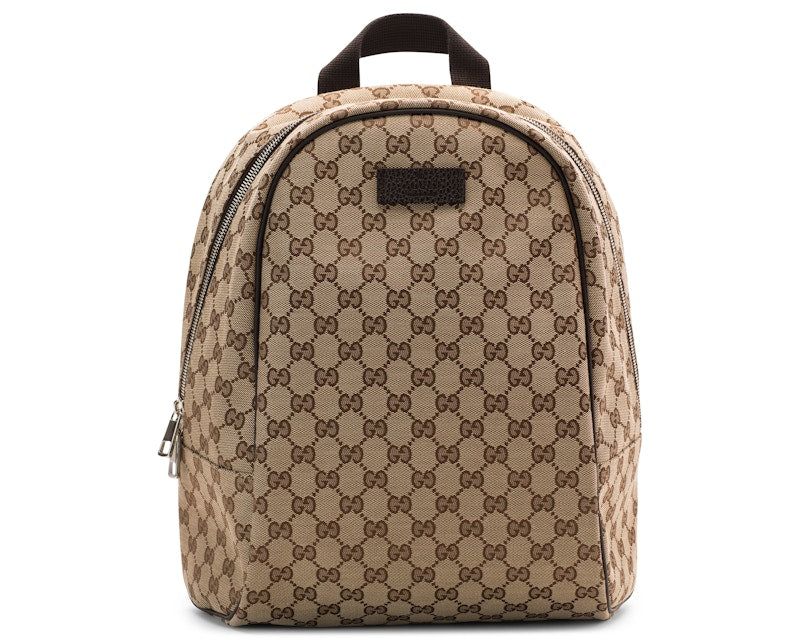 Gucci Top Zip Backpack Monogram GG Beige/Brown
