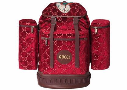 Gucci Backpack Velvet Large Red
