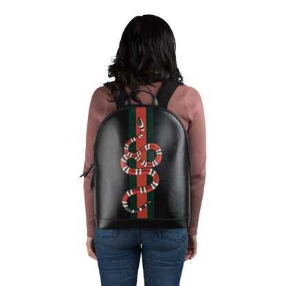 Gucci Web and Kingsnake Backpack Black