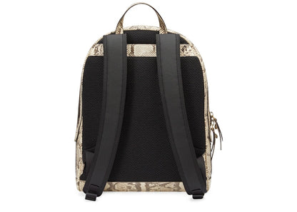 Gucci Web Animalier Python Backpack Python Skin Web Detail Yellow/Green/Red