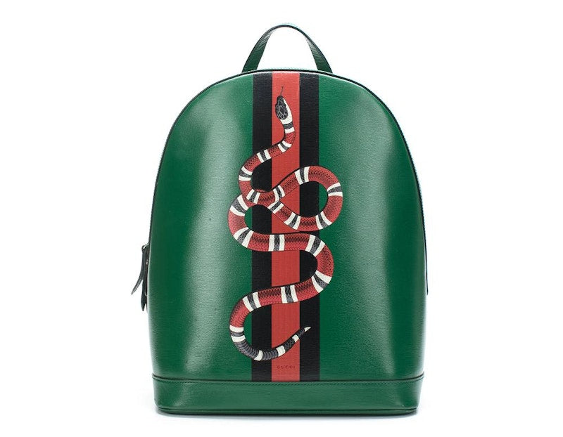 Gucci Backpack Web Kingsnake Print Green