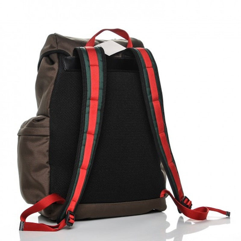 Gucci Web Techno Backpack Web Brown