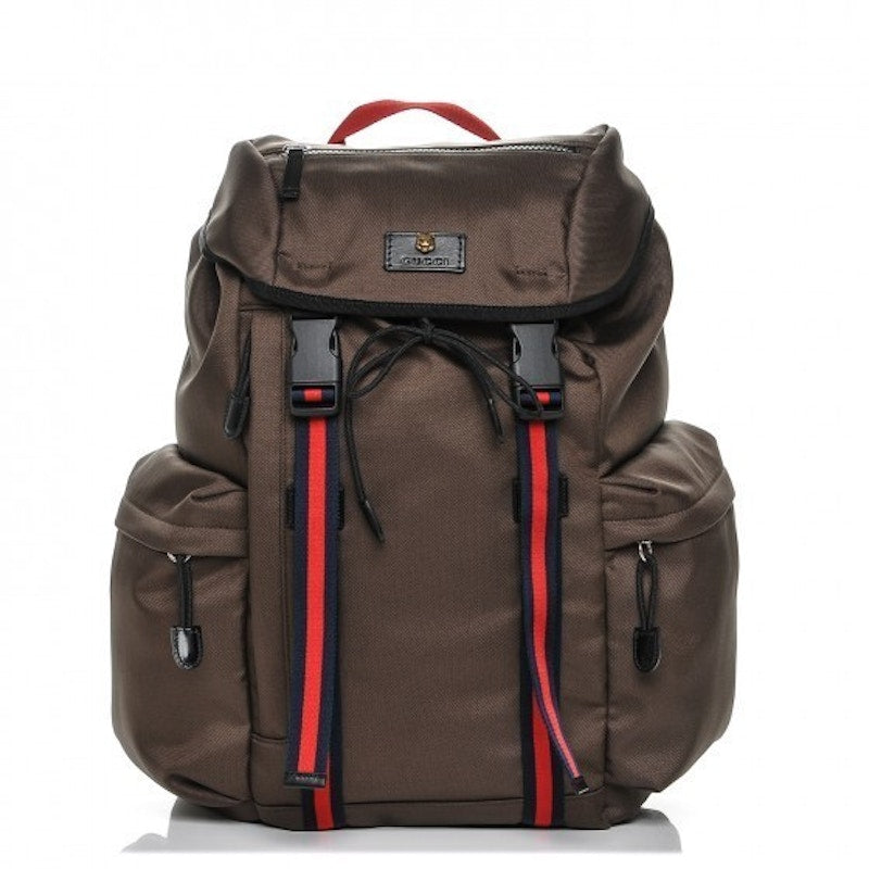 Gucci Web Techno Backpack Web Brown