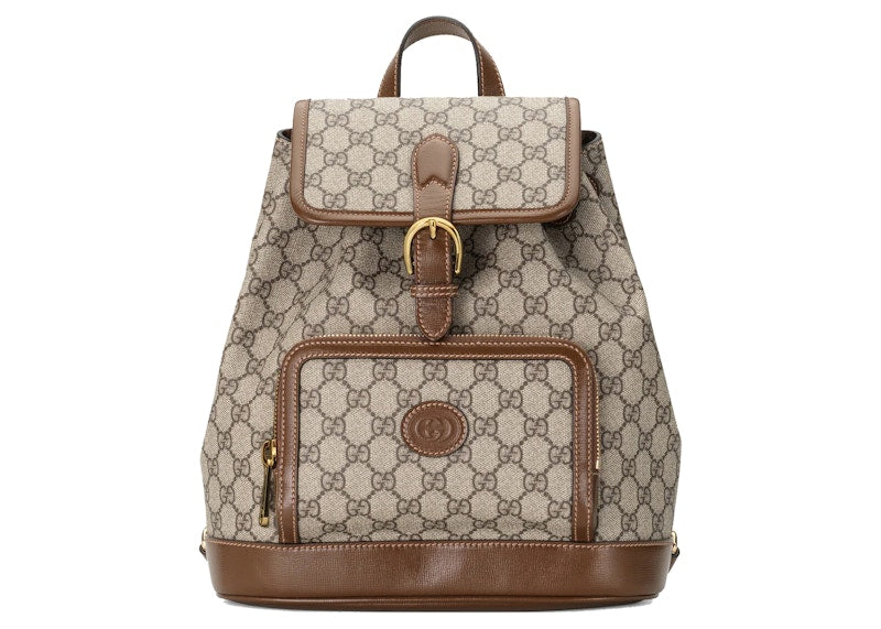 Gucci Backpack With Interlocking G Beige/Ebony