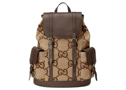 Gucci Backpack with Jumbo GG Camel/Ebony