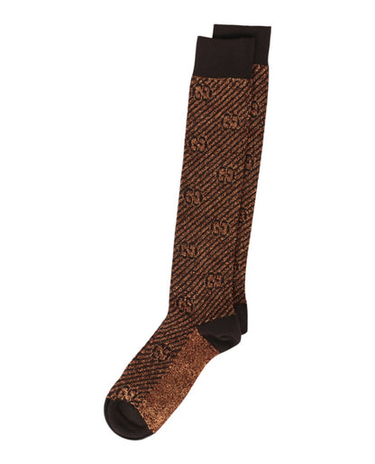 Gucci Bardiall Metallic Socks Brown