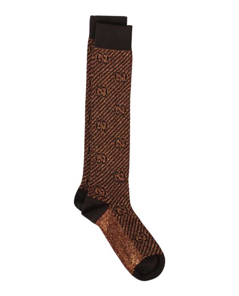 Gucci Bardiall Metallic Socks Brown