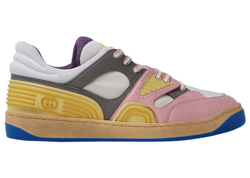 Gucci Basket Low-Top Sneaker Yellow Pink Blue (Women's)