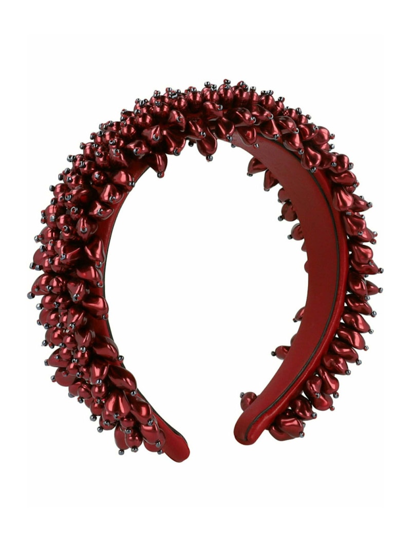 Gucci Beaded Headband Red