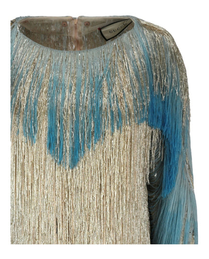 Gucci Beaded Sequin Mini Dress Multi