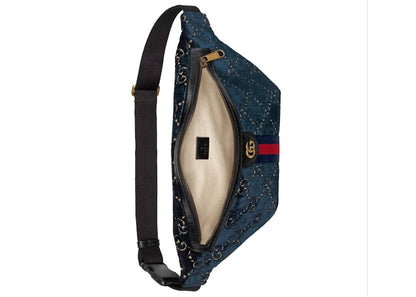 Gucci Belt Bag GG Velvet Blue