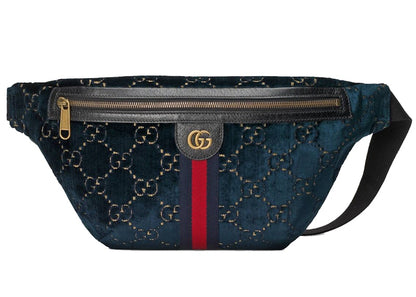 Gucci Belt Bag GG Velvet Blue