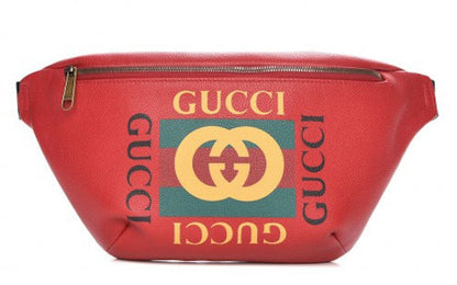 Gucci Logo Belt Bag Hibiscus Red