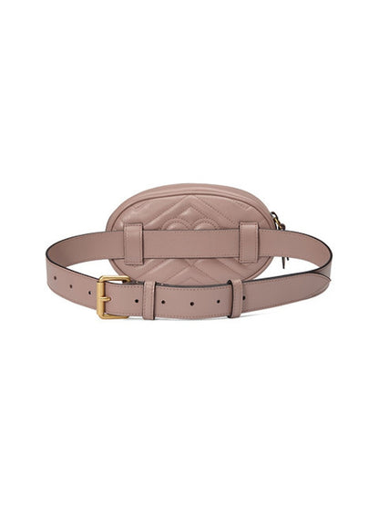 Gucci GG Marmont Belt Bag Matelasse Dusty Pink