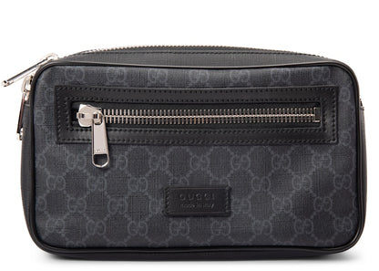 Gucci Belt Bag Soft GG Supreme Web Strap Black Red