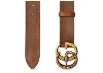 Gucci Belt Double G Buckle with Snake Cuir