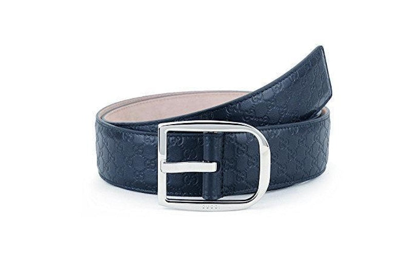 Gucci Belt MicroGuccissima 1.5 Width Navy