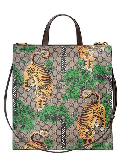 Gucci Bengal Tiger Tote Supreme GG Large Brown Multicolor