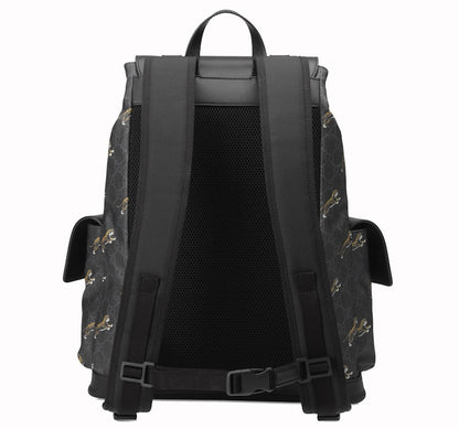 Gucci Bestiary Backpack GG Supreme Tigers Black/Grey