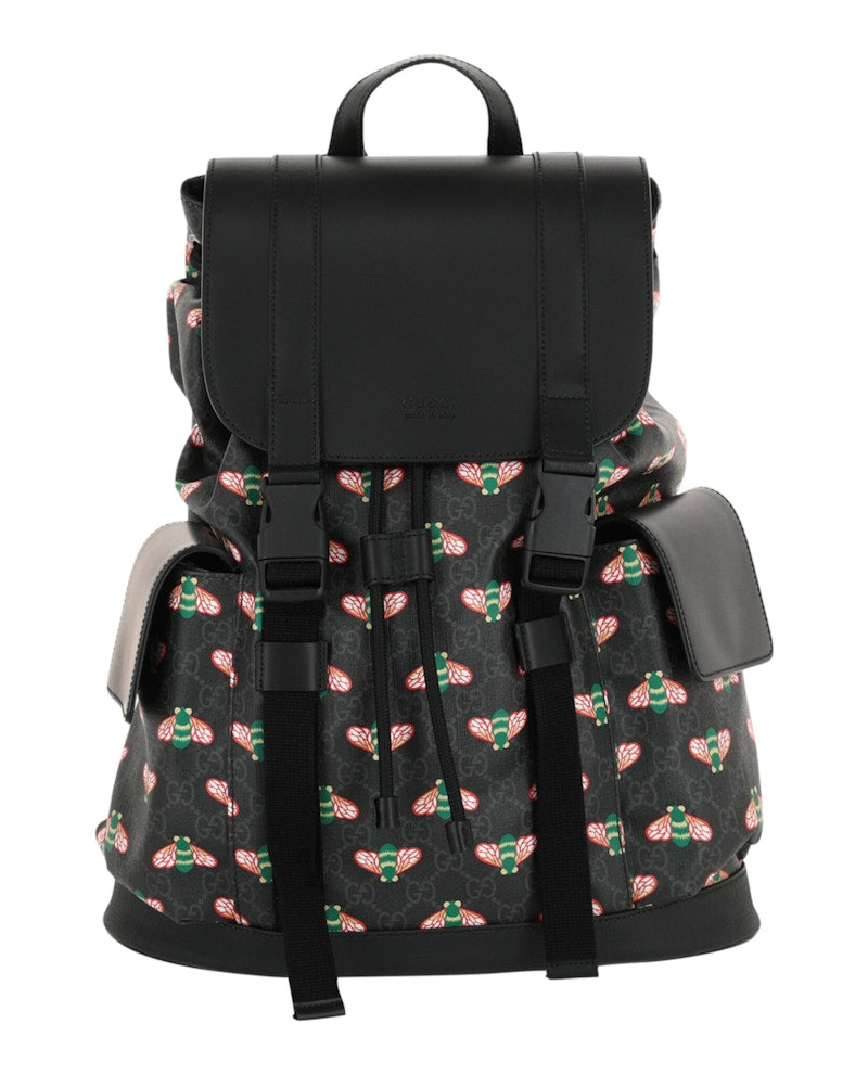 Gucci Bestiary Bees Backpack Black