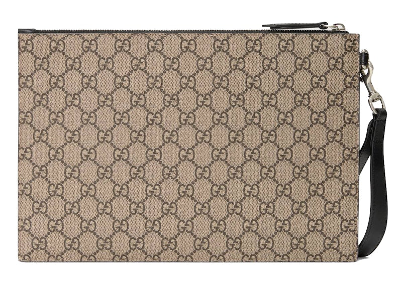 Gucci Bestiary Pouch with Kingsnake Beige/Ebony