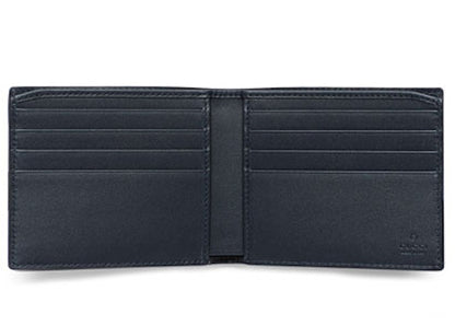 Gucci Bifold Wallet Blue Blooms Beige/Ebony