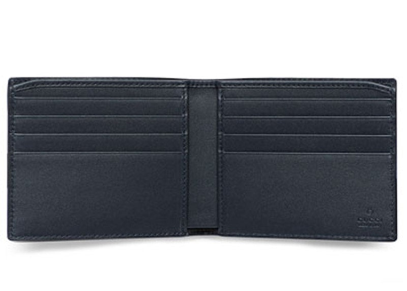 Gucci Bifold Wallet Blue Blooms Beige/Ebony