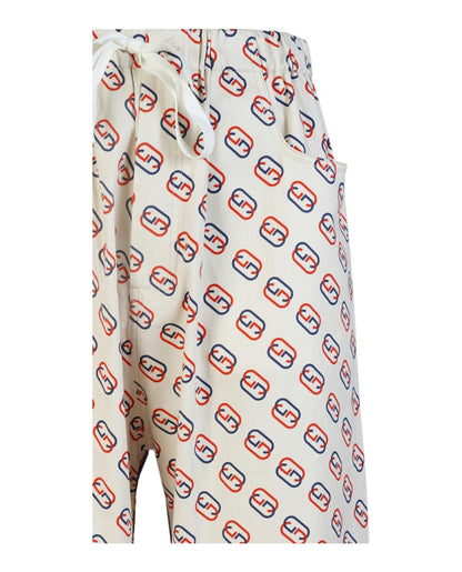 Gucci Bi-Material Jogging Pants Ivory/Red